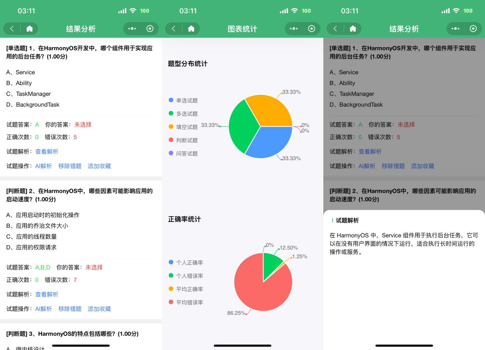 兔兔答题答题结果页面